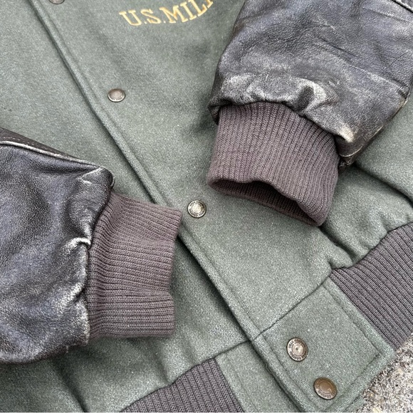 Vintage USA Military Air Force Men’s Flight Wool Bomber Jacket Size Medium - Picture 7 of 13